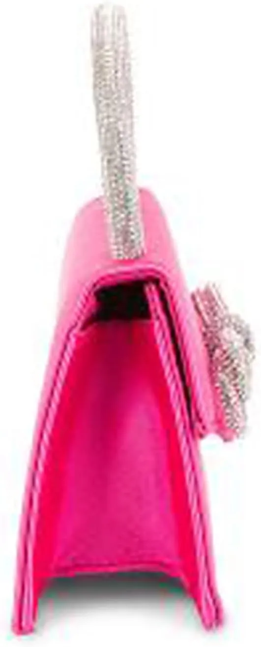 AFB Women's Rhinestone Bow Satin Handbags Evening Clutch Purses Shoulder Crossbody Bag for Party Wedding Prom