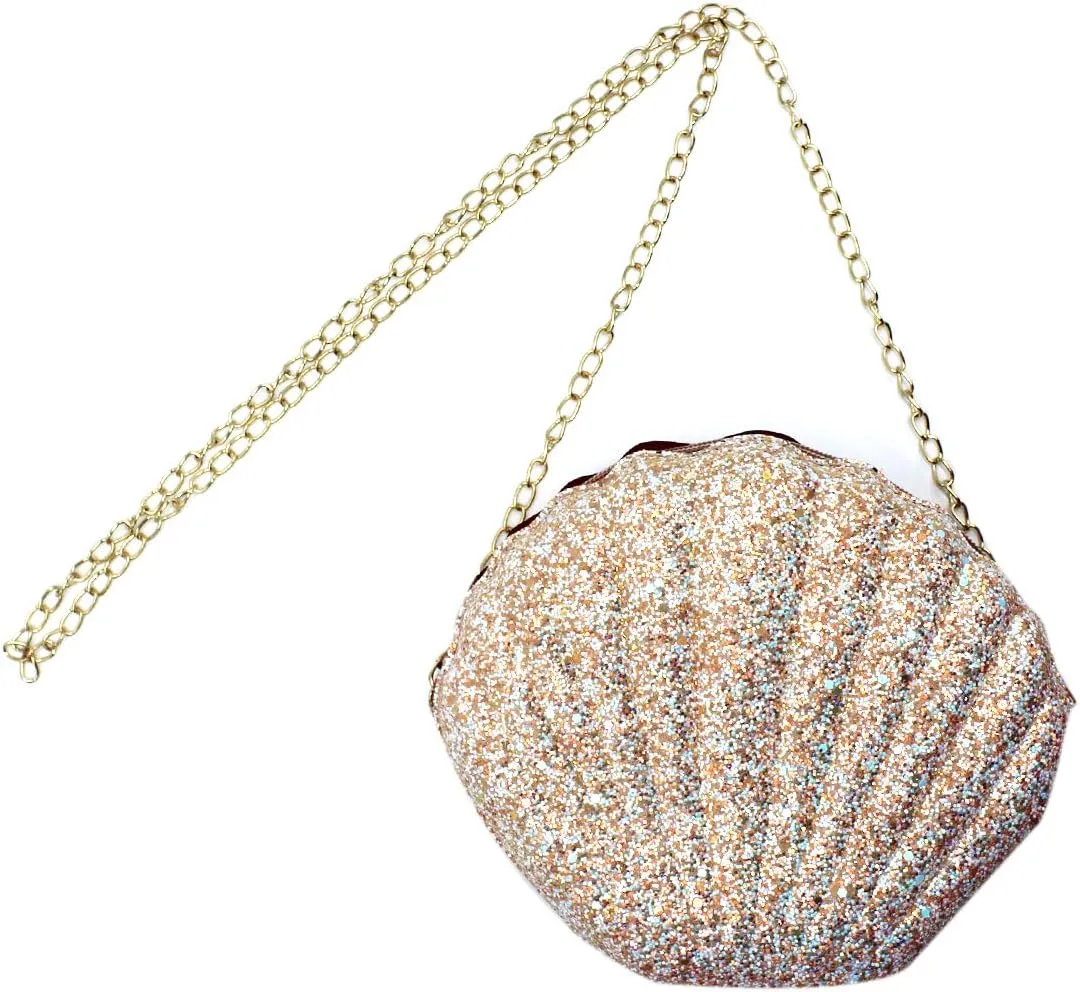 AIBEARTY Cute Seashell Shape Crossbody Purse Small Shoulder Bag with Chain for Women Little Girls