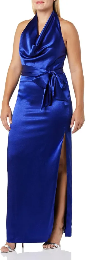 Aidan Mattox Women's Cowl Neck Column Gown