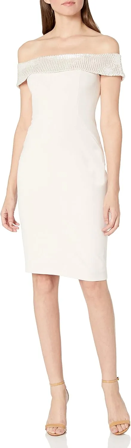 Aidan Mattox Women's Off The Shoulder Crepe Cktl Dress