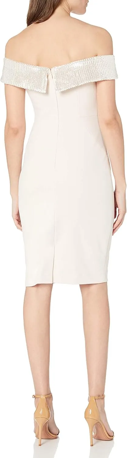 Aidan Mattox Women's Off The Shoulder Crepe Cktl Dress