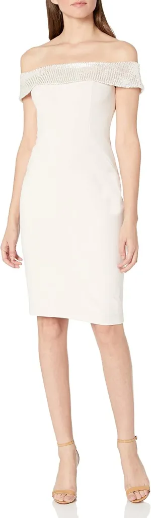 Aidan Mattox Women's Off The Shoulder Crepe Cktl Dress