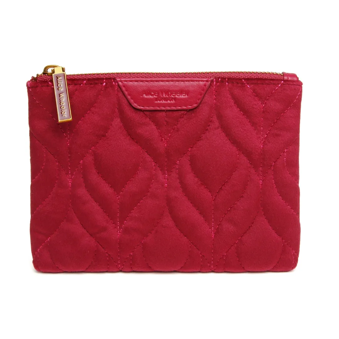 Alice Wheeler Fig Velvet Pouch