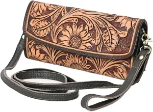 American Darling Clutch Hand Tooled Genuine Leather Western Women Bag Handbag Purse | Leather Clutch Bag | Clutch Purses for Women | Cute Clutch Bag | Clutch Purse