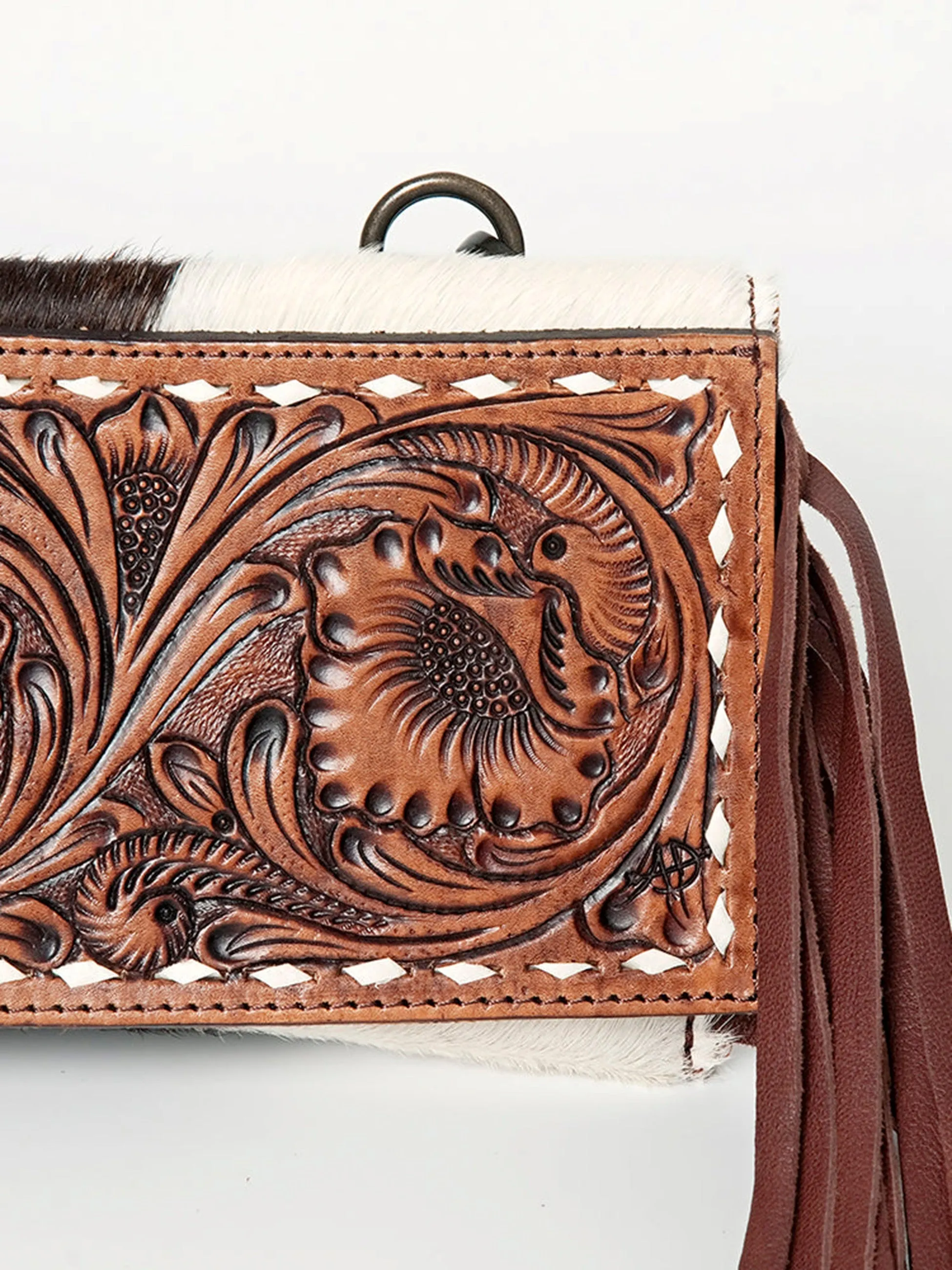 American Darling Hair On Genuine Western Leather Bag Wallet