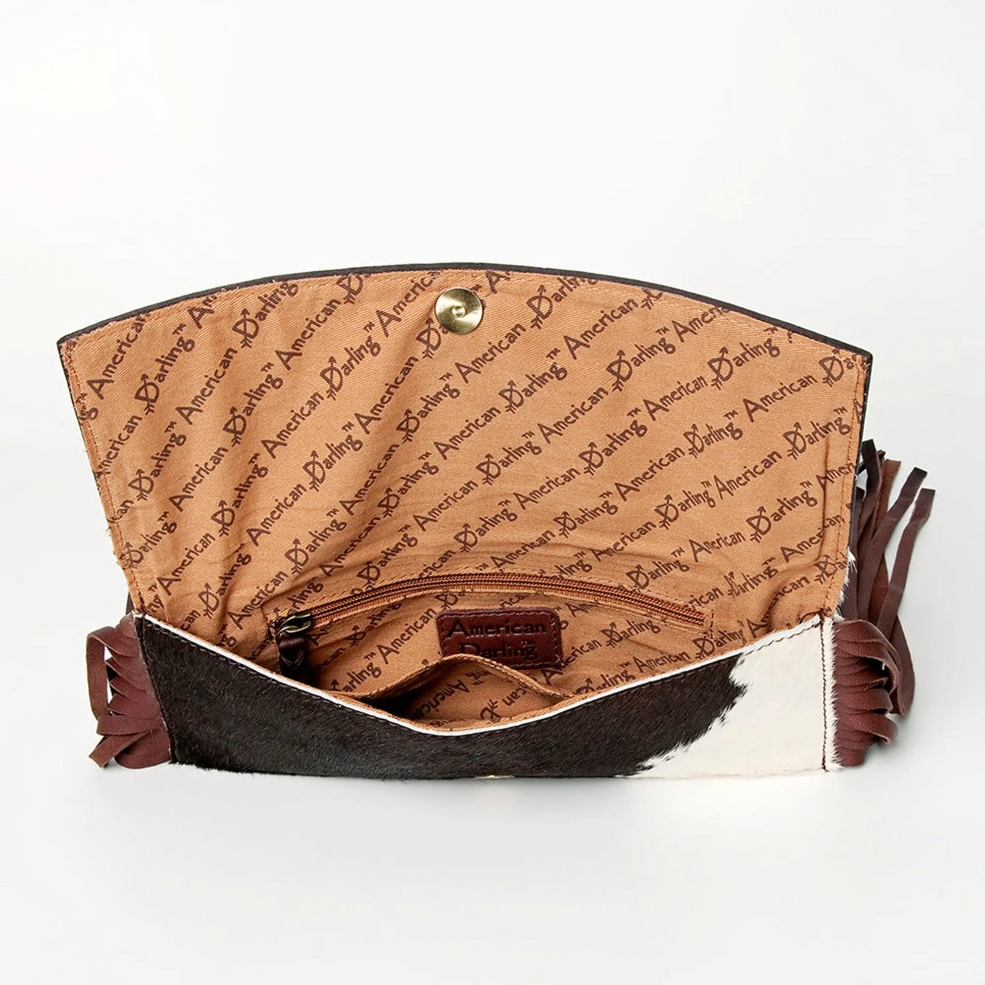 American Darling Hair On Genuine Western Leather Bag Wallet