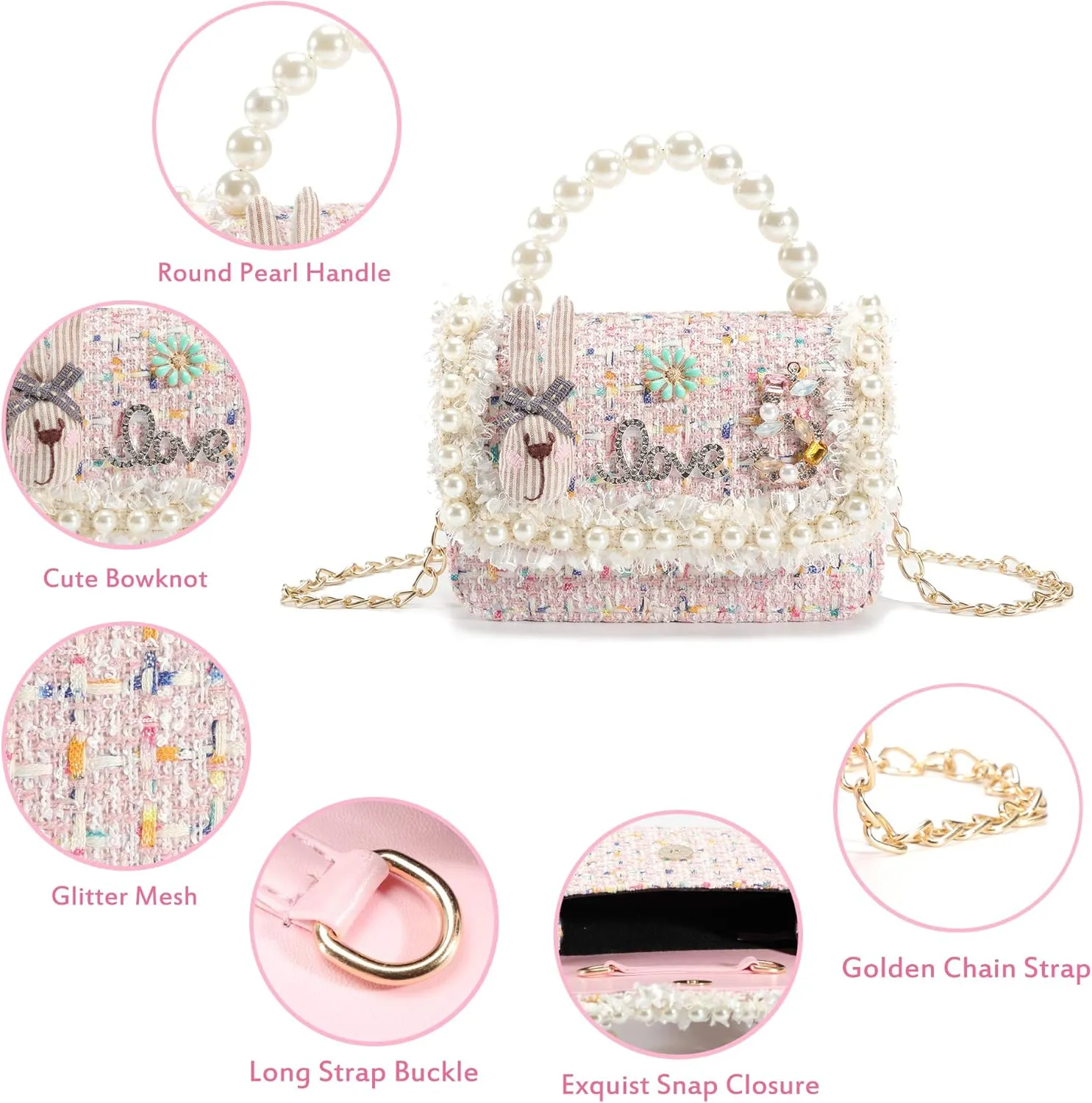 AO ALI VICTORY Toddler Gifts Kids Purse for Little Girls Mini Girl's Handbag Shoulder Crossbody Bag