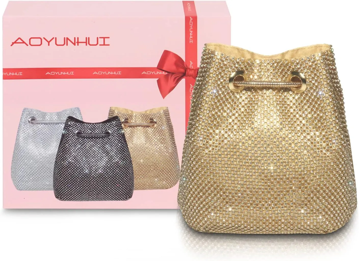 AOYUNHUI Hand Bags Purses for Women Rhinestone Bag Clutch Purses Party Wedding