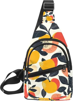Apple fruit Sling Bag, Crossbody Sling Backpack Travel Hiking Chest Bag Daypack for Purses Shoulder Bag Women Men's