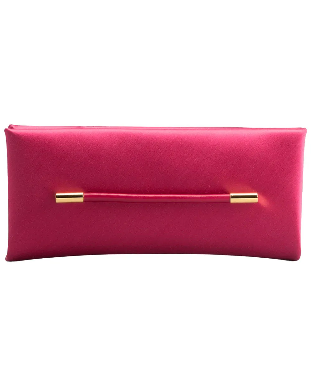Ava Satin Clutch in Crimson Pink