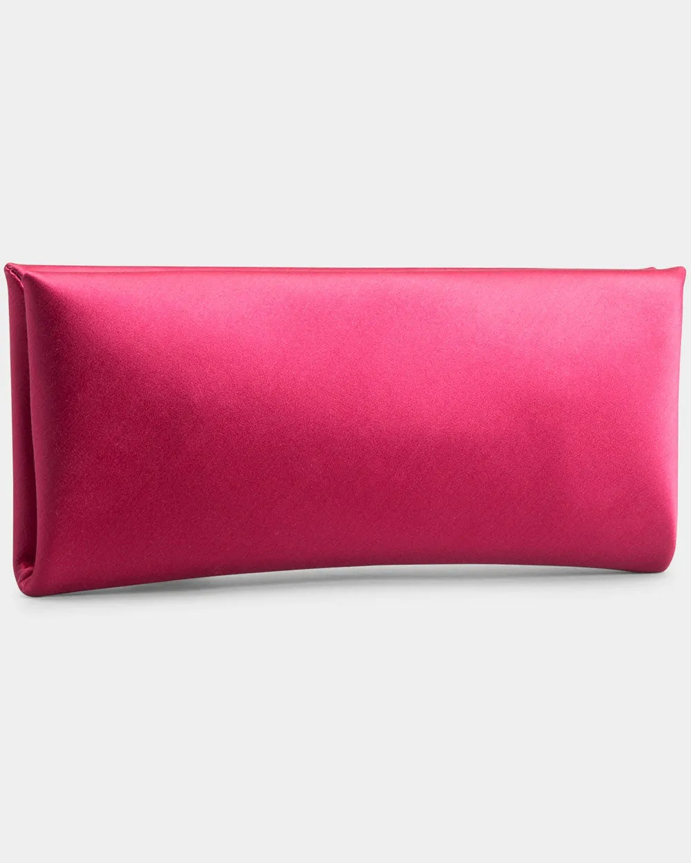 Ava Satin Clutch in Crimson Pink