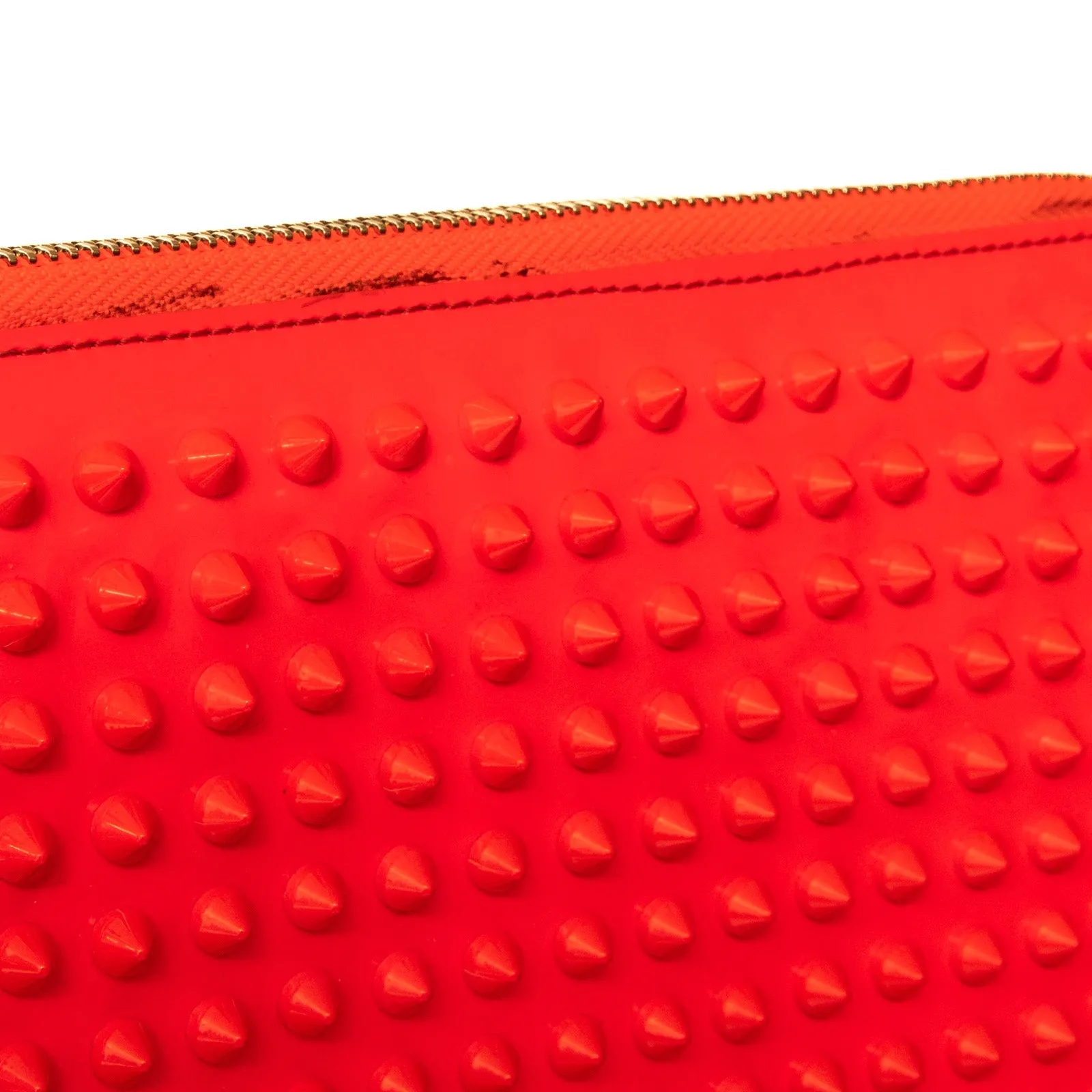 Bag Patent Quality-assured  Christian Louboutin Weather-resistant Clutch Red Spike