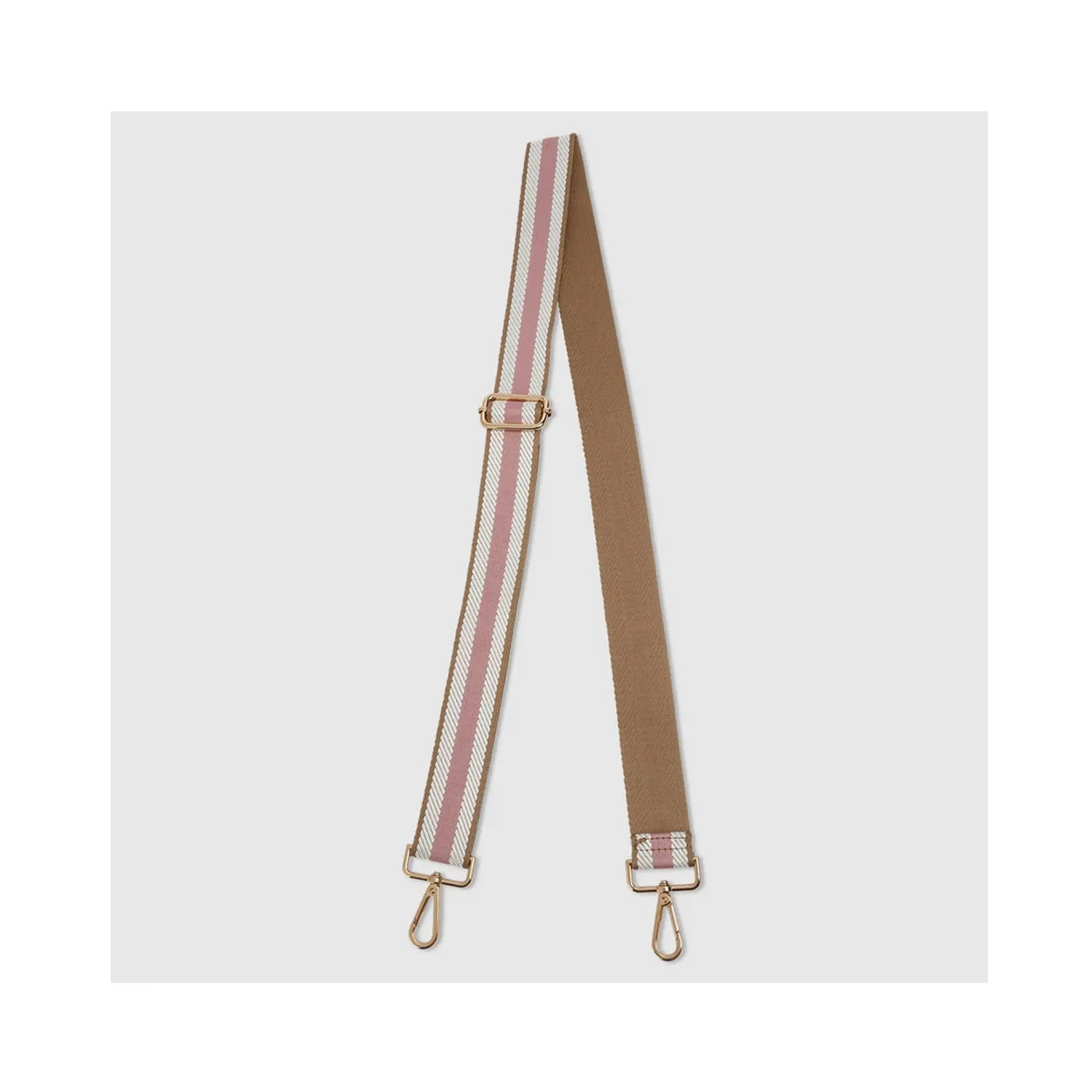 Bag Strap Webbing - Camel & Pink