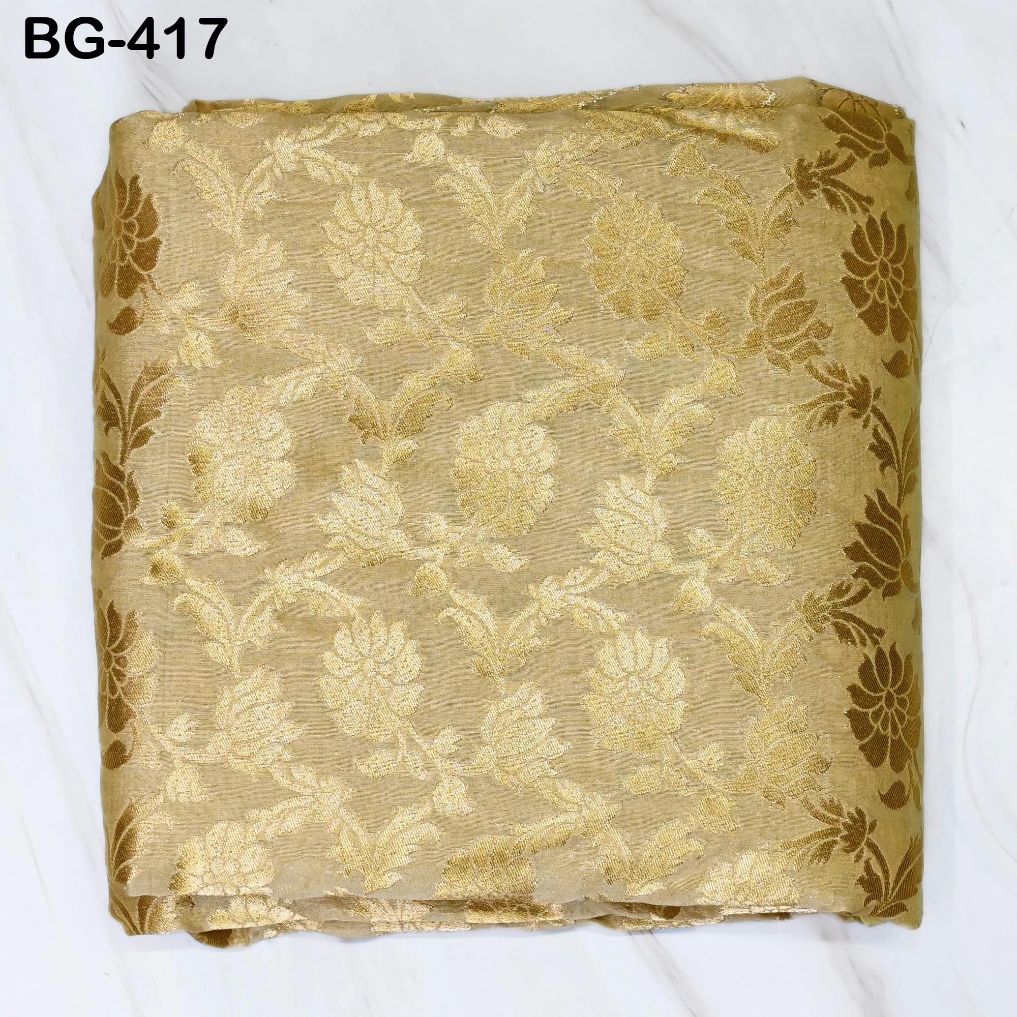 Beige Brocade Fabric by the Yard Blended Indian Wedding Dresses Brides Mother Full Length Coats Cropped Jacket Theatrical Historic Costumes
