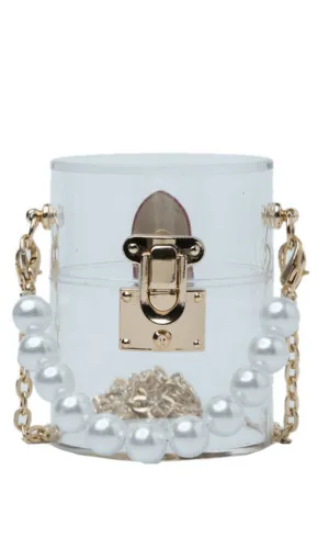 BerryBetty - WHITE ACRYLIC PEARL JELLY BAG