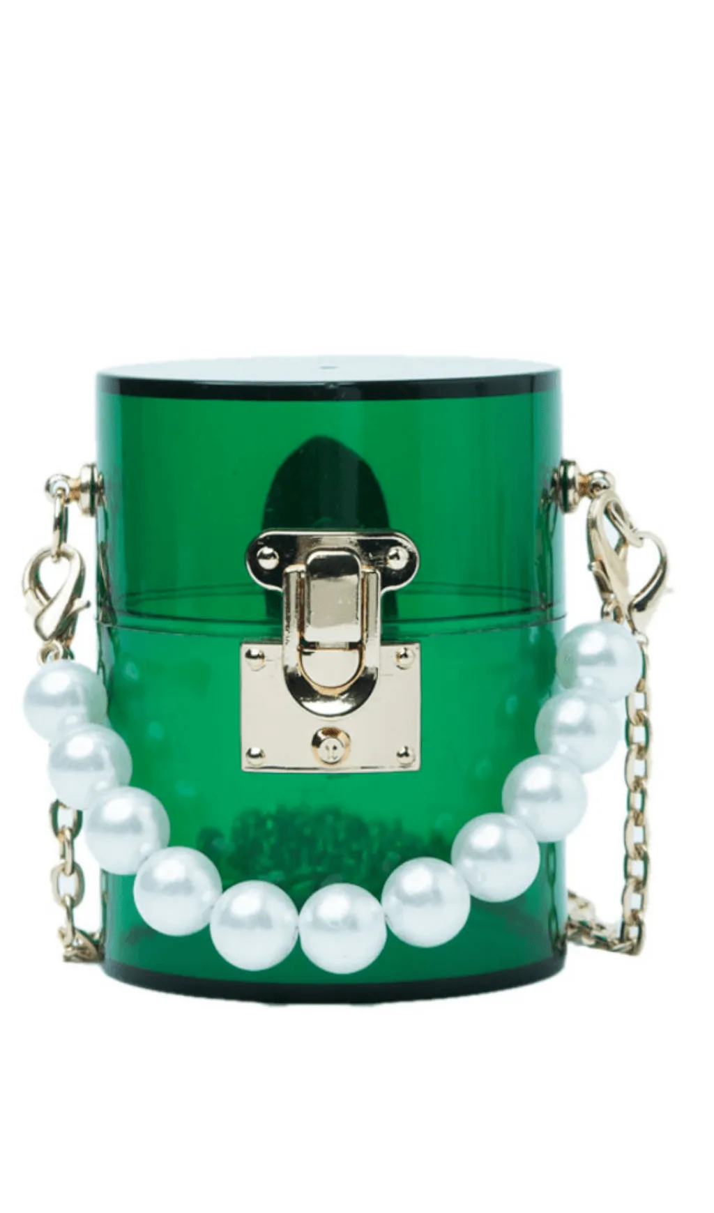BerryBetty - WHITE ACRYLIC PEARL JELLY BAG