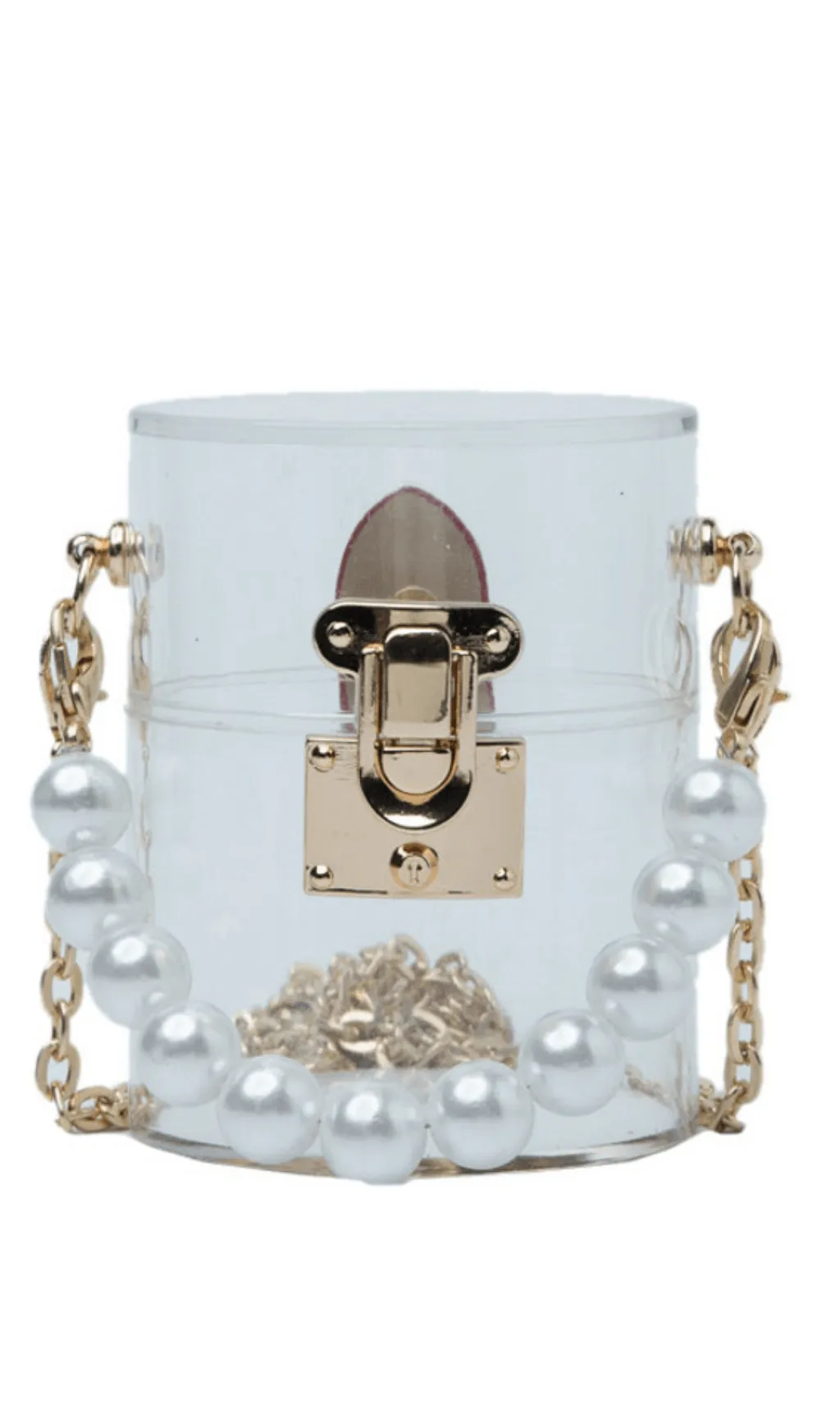 BerryBetty - WHITE ACRYLIC PEARL JELLY BAG