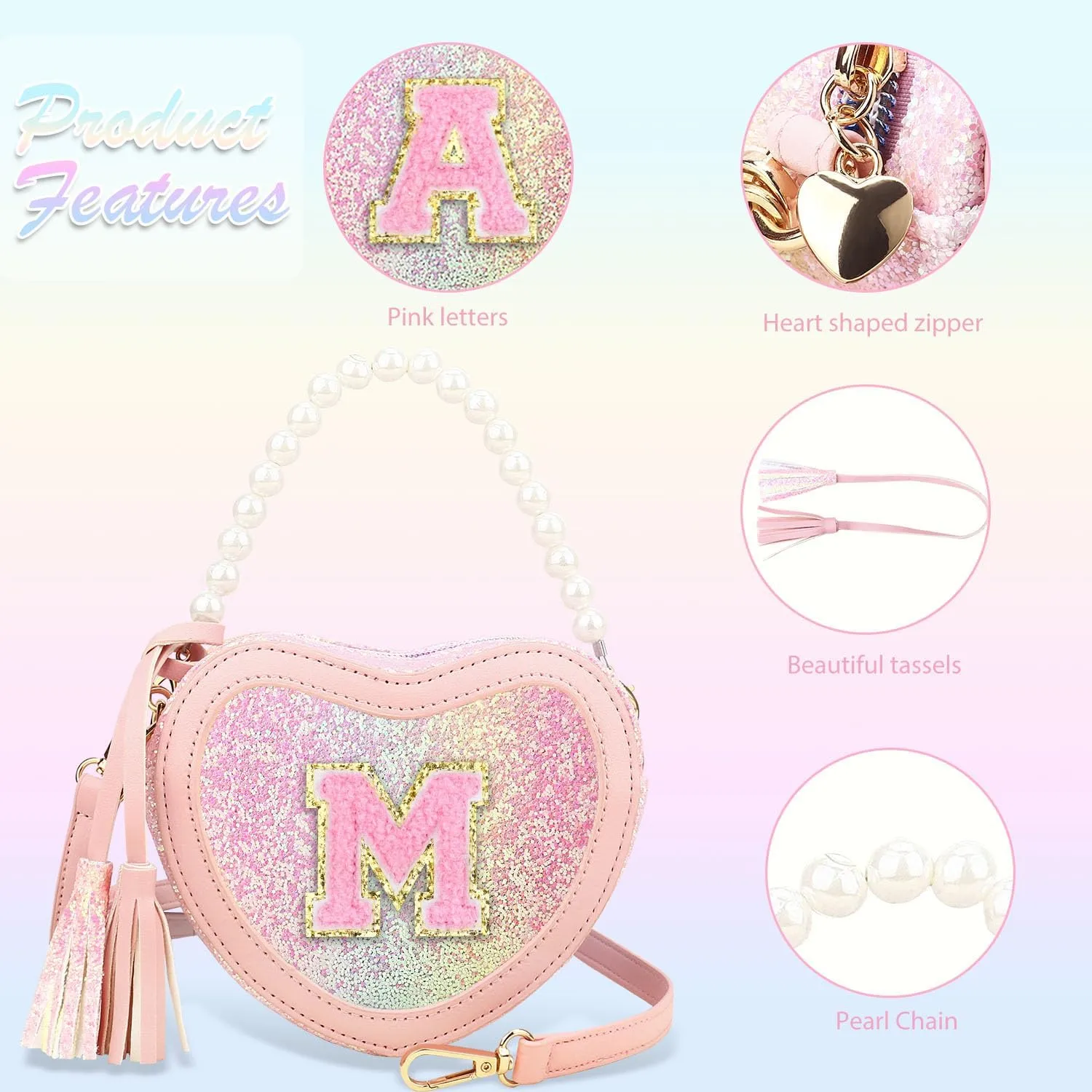 Birthday Purse - Heart Purse for Little Girls, Toddler Crossbody Bag Gift for Christmas