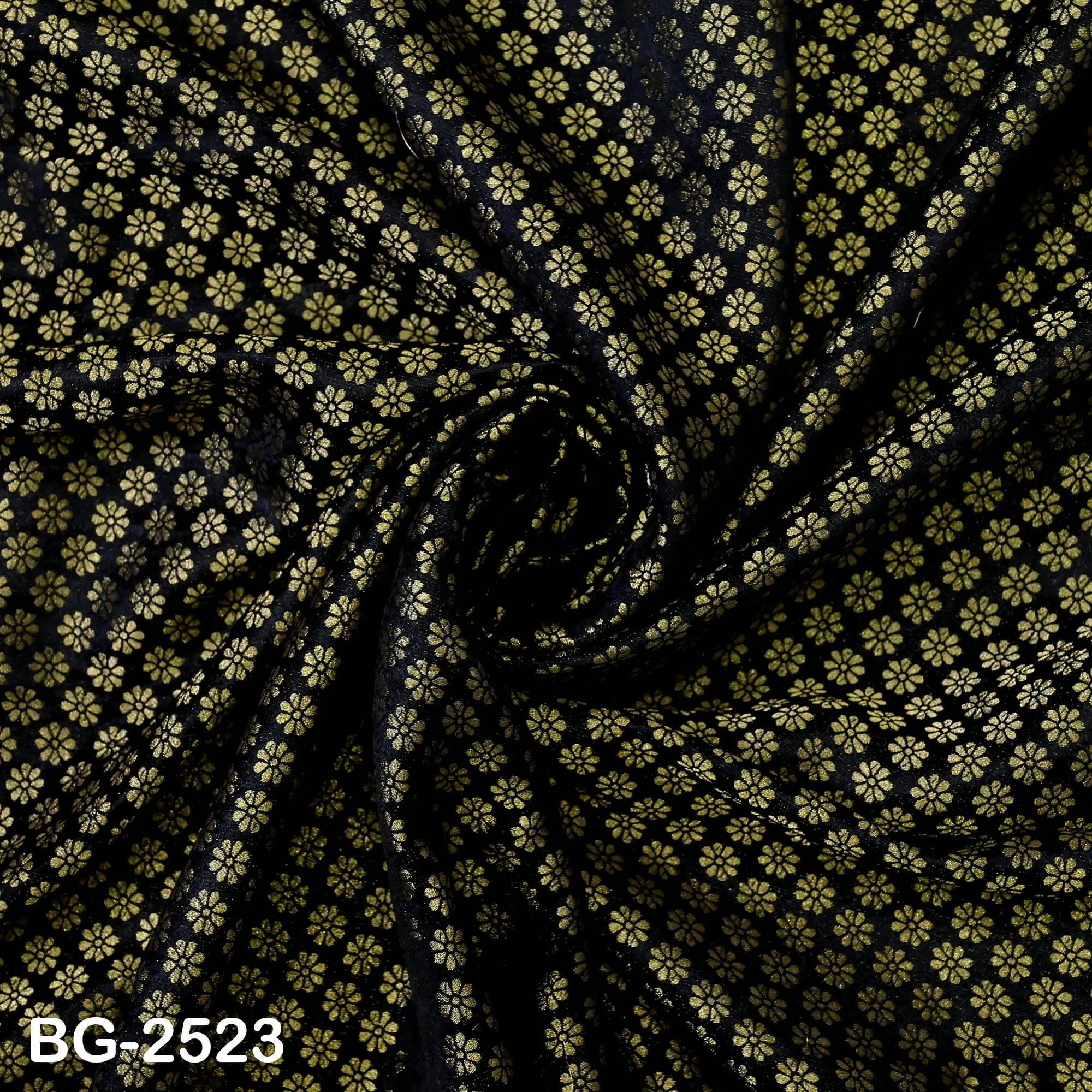 Black Gold Art Silk Banarasi Brocade Fabric by the Yard Wedding Dress Costume Indian Jacquard Fabric Cushion Covers Home Décor