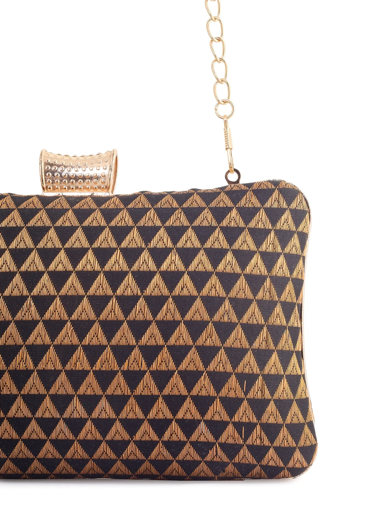 Black Kalbelia Silk Clutch
