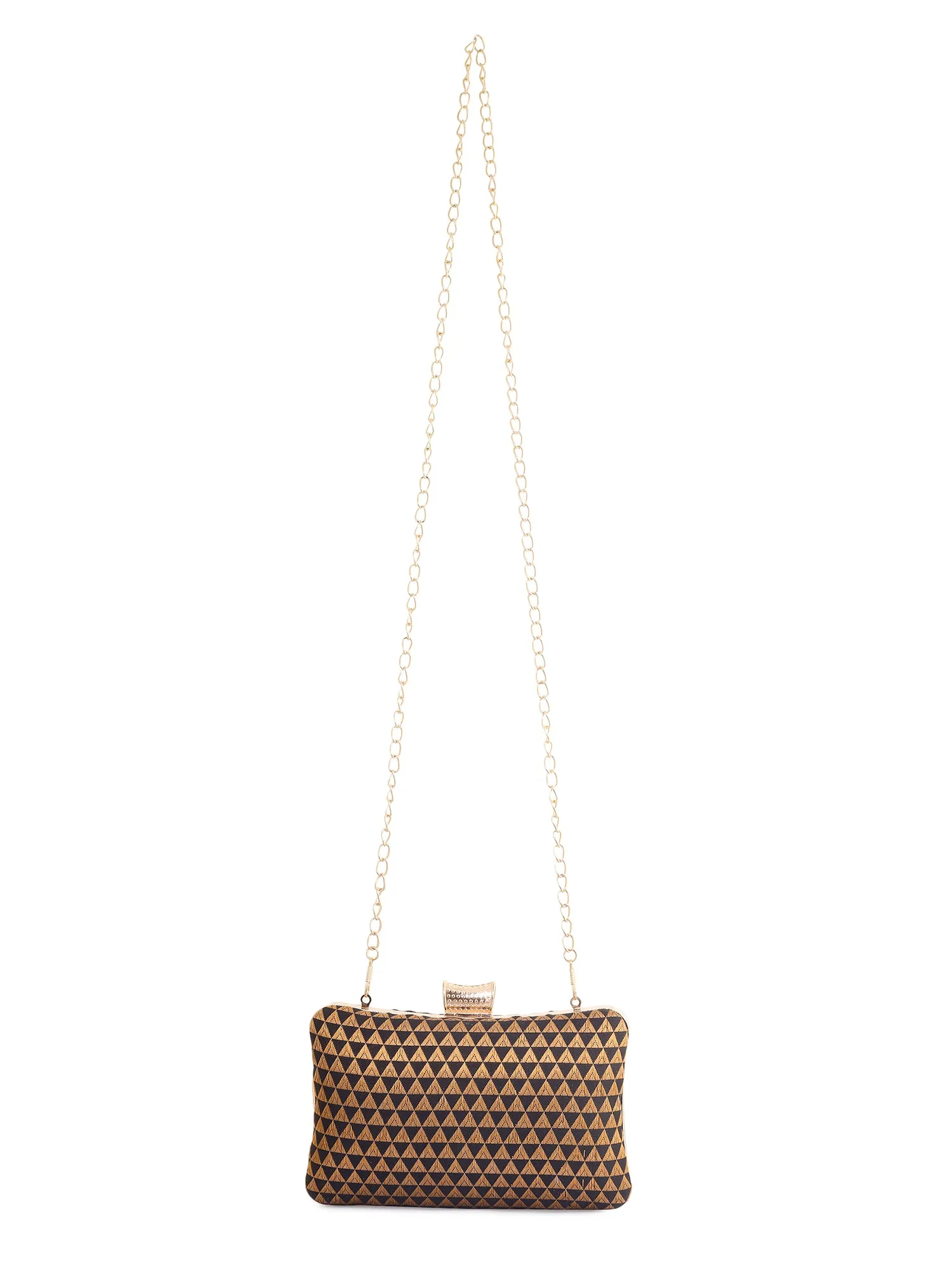 Black Kalbelia Silk Clutch