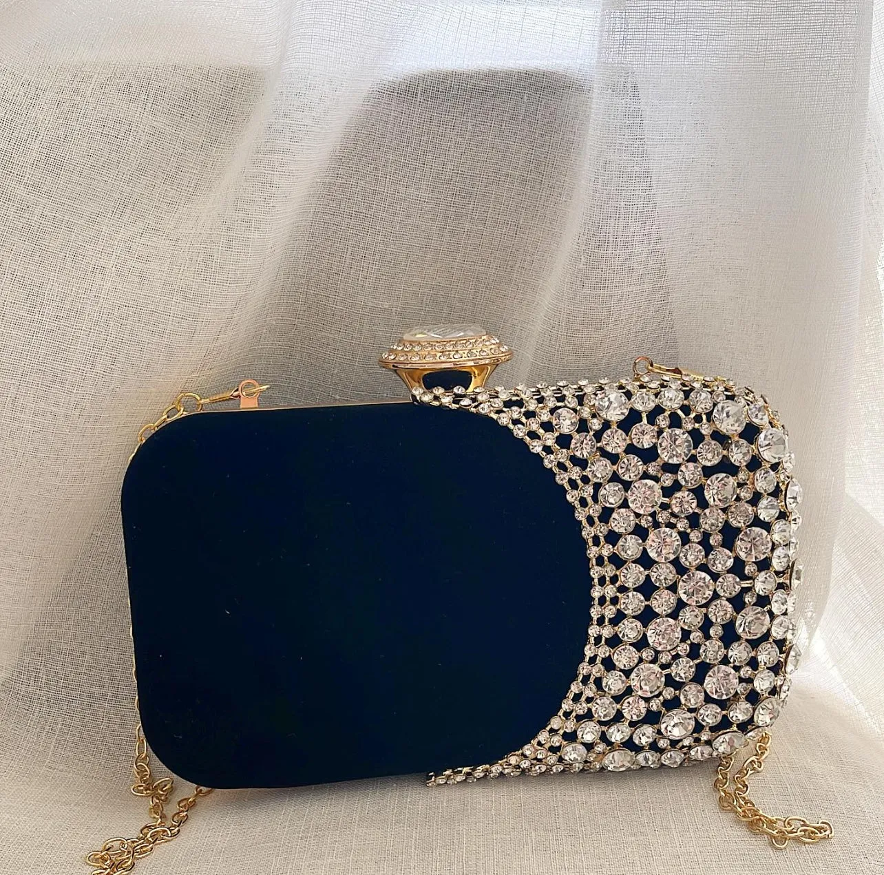 Black Velvet Clutch