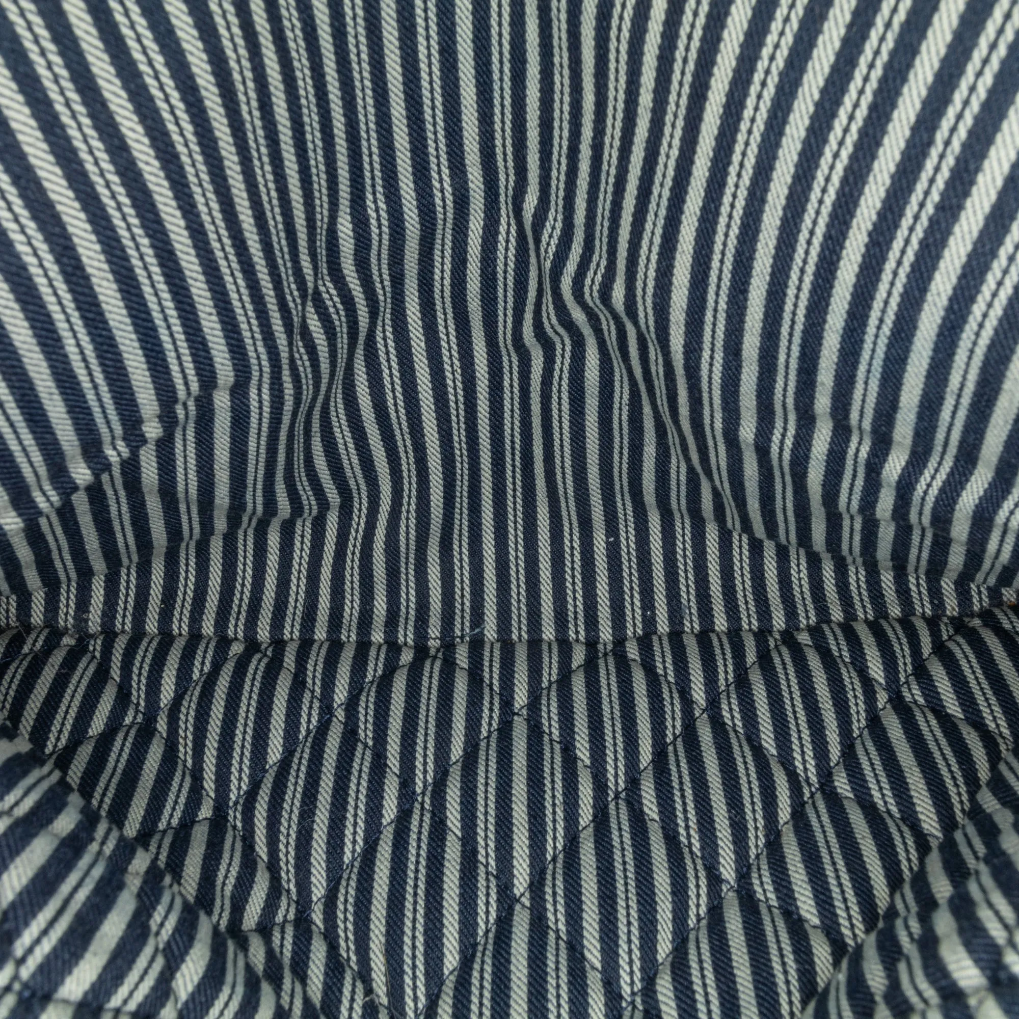 Blue Chanel Medium Classic Canvas Sequin Stripes Double Flap Shoulder Bag