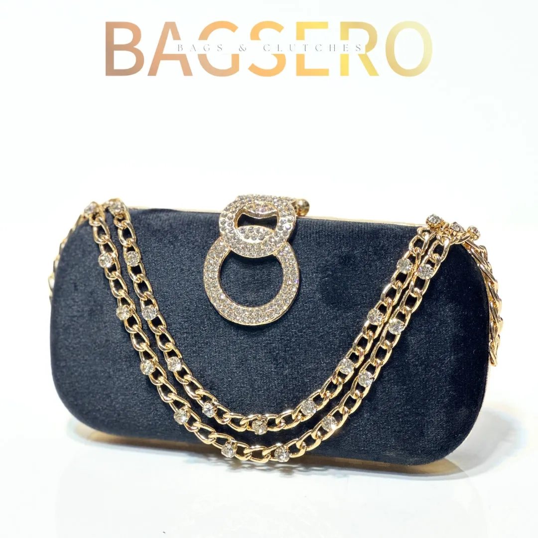 Blush Glamour Velvet Clutch
