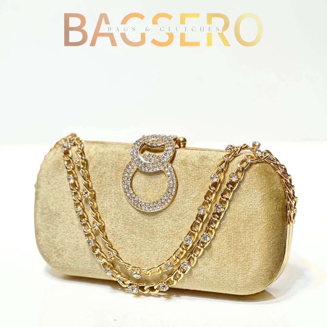 Blush Glamour Velvet Clutch