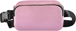 Blush Pink Pearl Gradient Fanny Packs Women Waterproof Hip Pack Belt Pouch Cute Crossbody Waist Pack