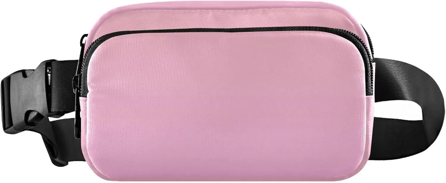 Blush Pink Pearl Gradient Fanny Packs Women Waterproof Hip Pack Belt Pouch Cute Crossbody Waist Pack