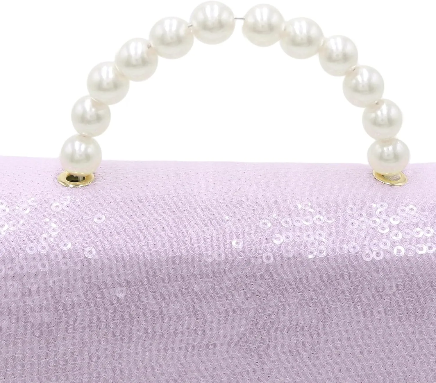 BOLLEY JOSS Kids Sequin Mini Purse Little Girls Shiny Handbag with Pearl Handle Gold Chain Cute Toddlers Crossbody Purses