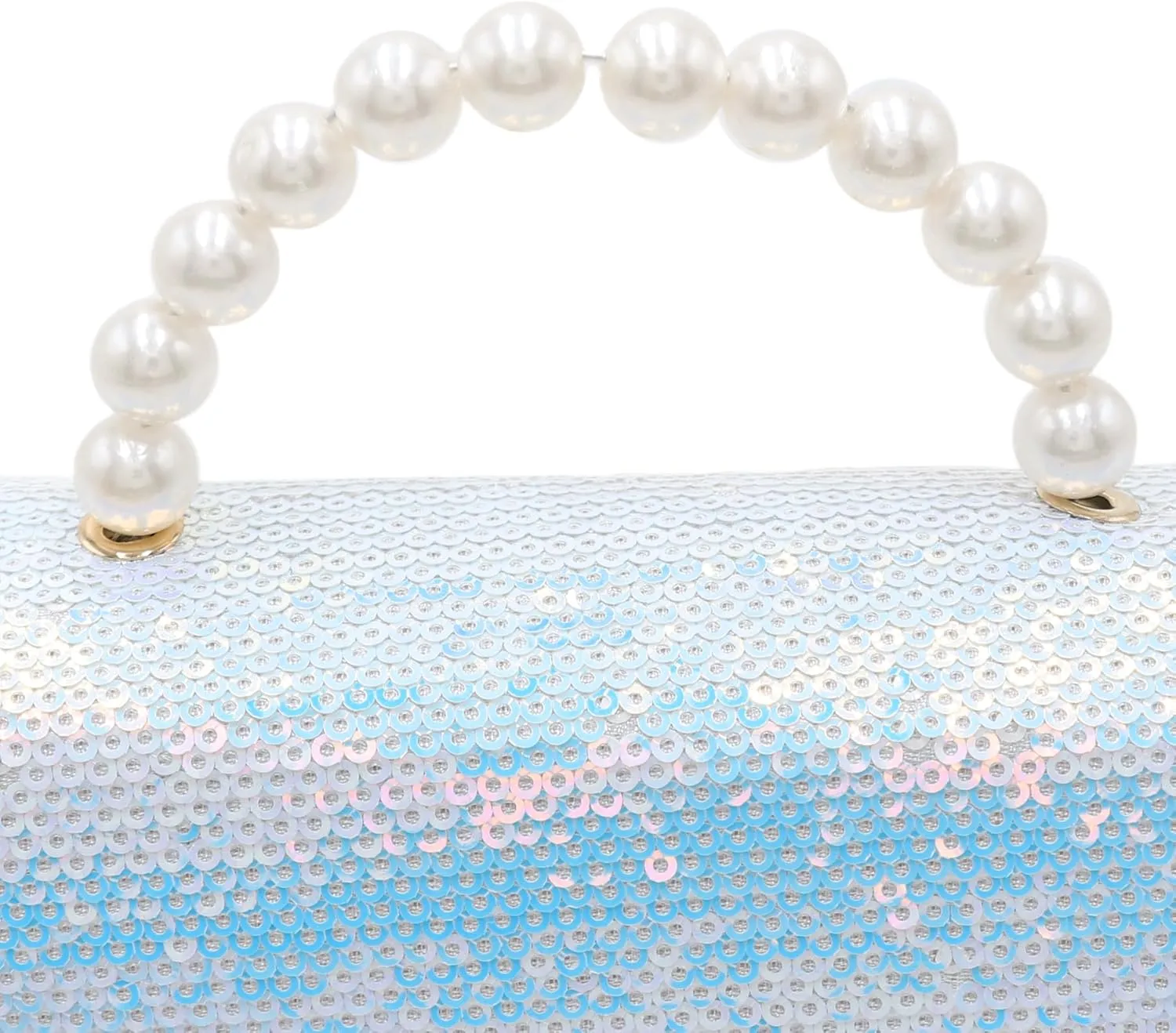 BOLLEY JOSS Kids Sequin Mini Purse Little Girls Shiny Handbag with Pearl Handle Gold Chain Cute Toddlers Crossbody Purses