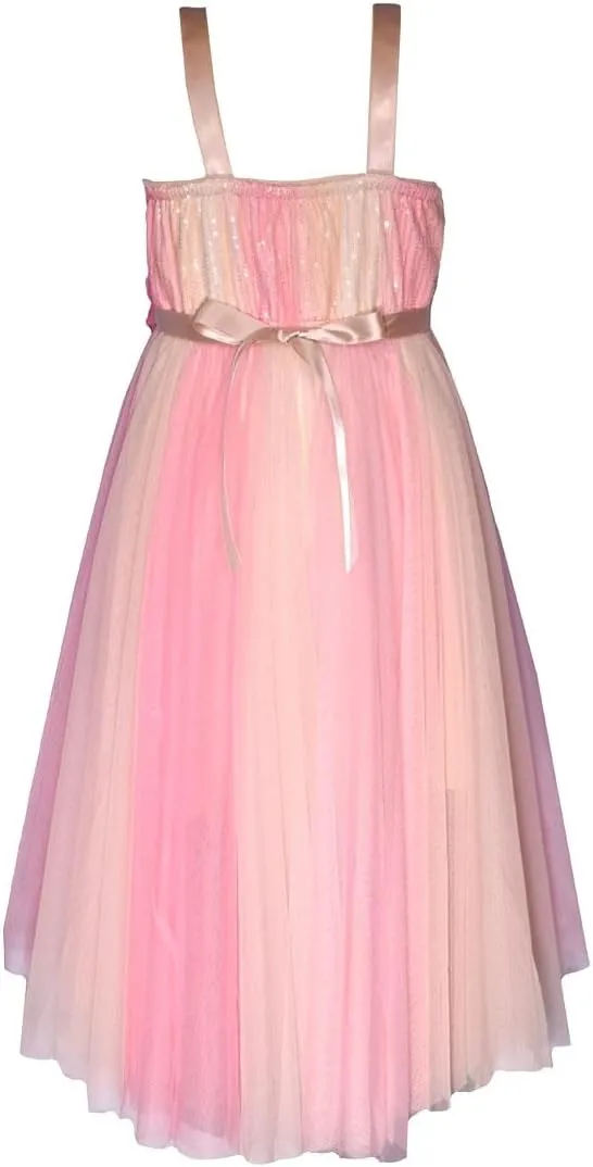 Bonnie Jean Girls 7-16 Sequin Bodice Ombre Mesh Ballgown