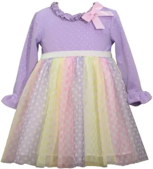 Bonnie Jean Girl's Easter Dress - Purple Pastel Tutu Dress for Baby, Toddler and Little Girls