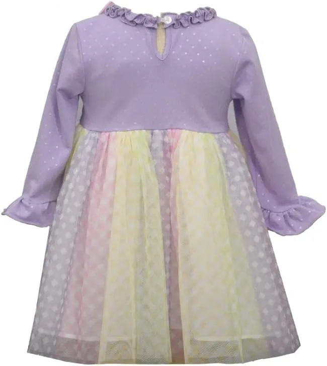 Bonnie Jean Girl's Easter Dress - Purple Pastel Tutu Dress for Baby, Toddler and Little Girls