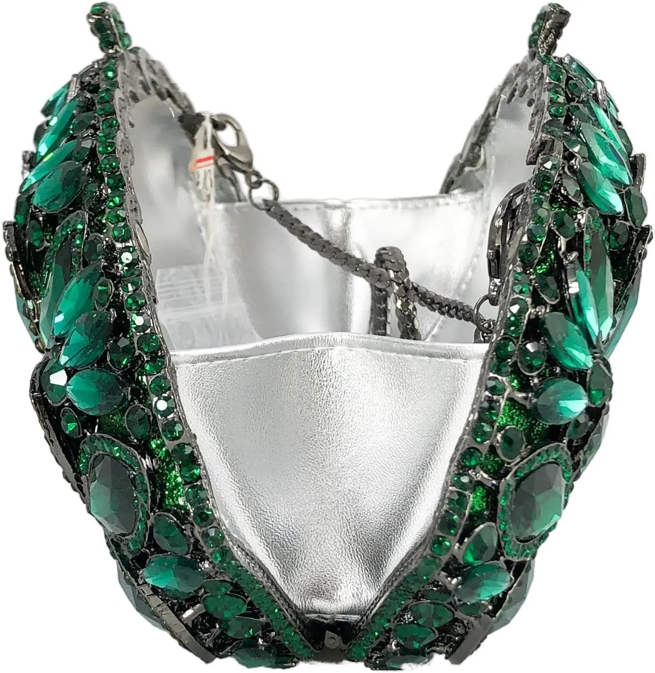 Boutique De FGG Women Peacock Clutch Crystal Evening Bags Bridal Wedding Rhinestone Handbags Cocktail Purse