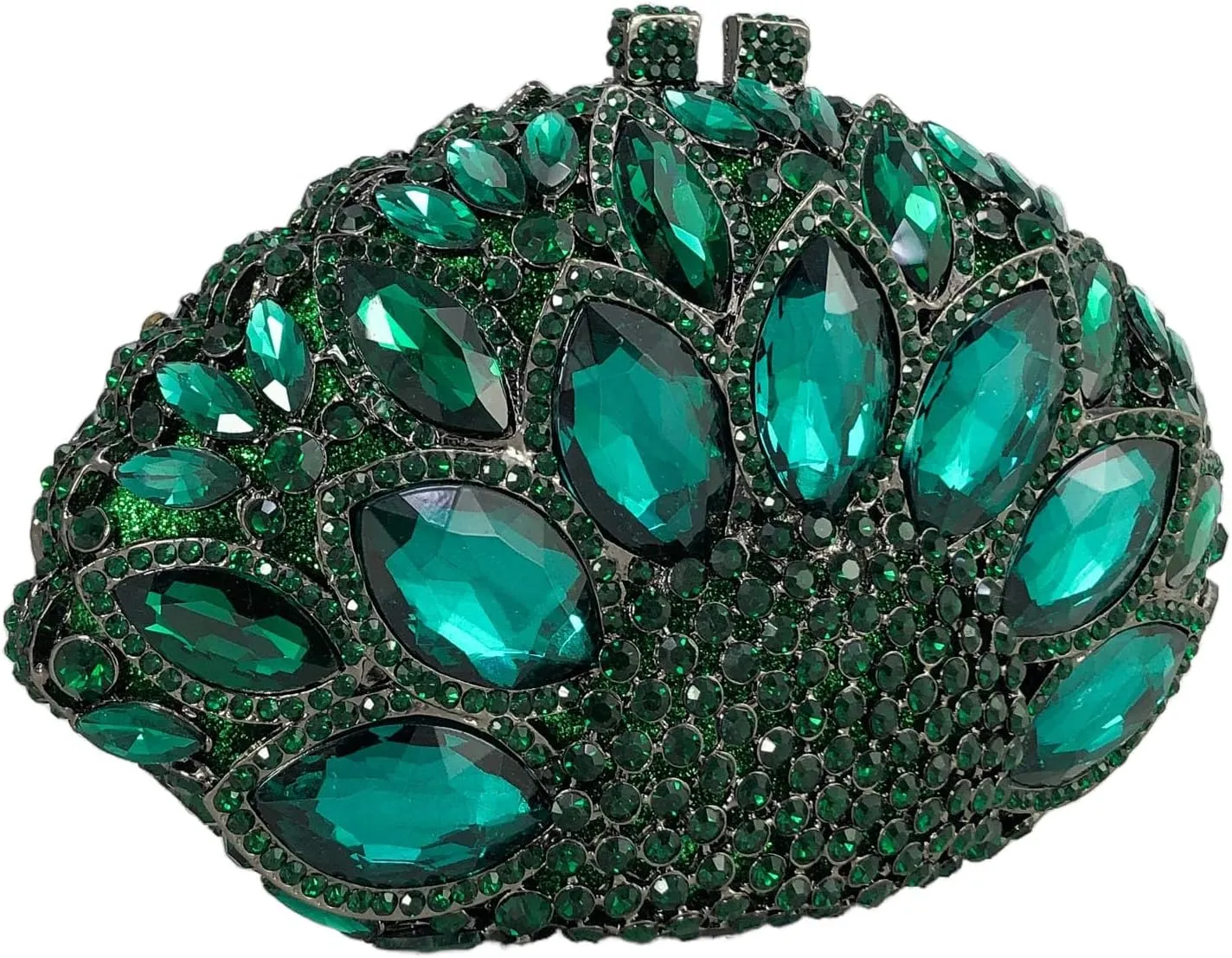 Boutique De FGG Women Peacock Clutch Crystal Evening Bags Bridal Wedding Rhinestone Handbags Cocktail Purse