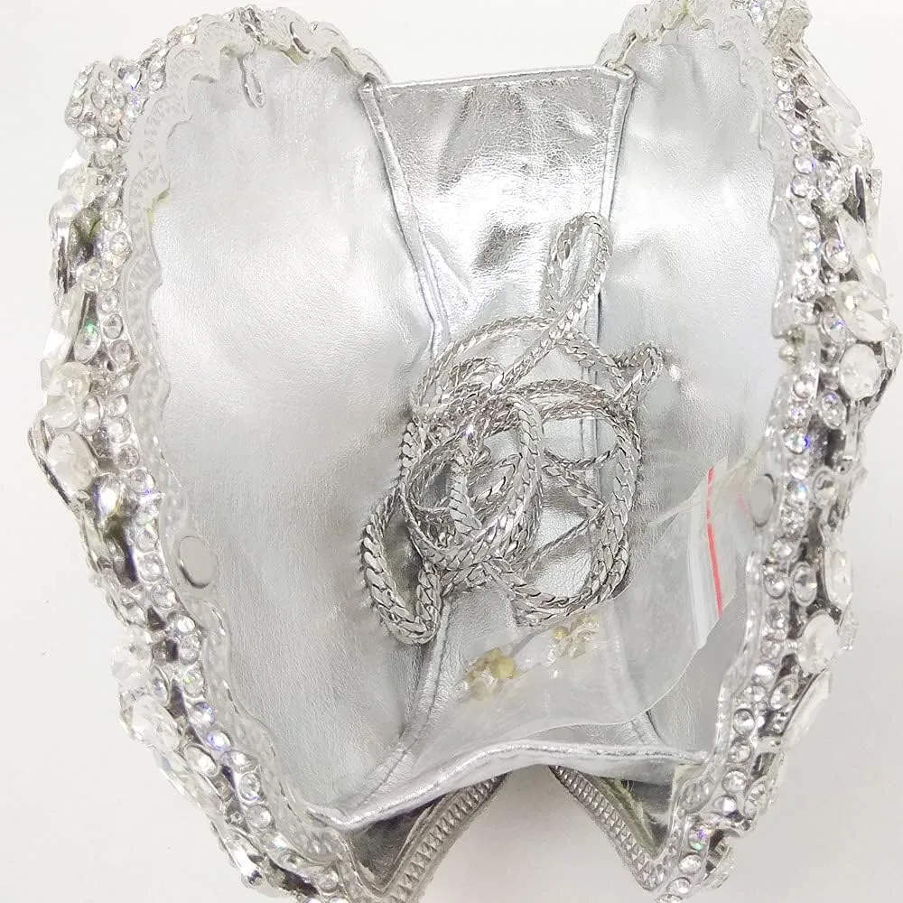 Boutique De FGG Women Peacock Clutch Crystal Evening Bags Bridal Wedding Rhinestone Handbags Cocktail Purse