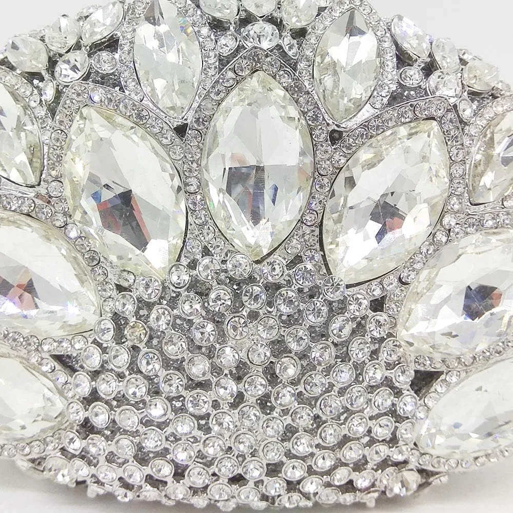 Boutique De FGG Women Peacock Clutch Crystal Evening Bags Bridal Wedding Rhinestone Handbags Cocktail Purse