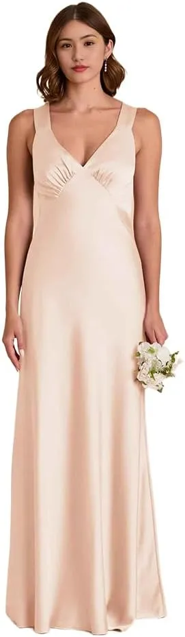 Bridemaid Dresses Spaghetti Strap v-Neck Marmaid Floor Length Dresses for Women Formal
