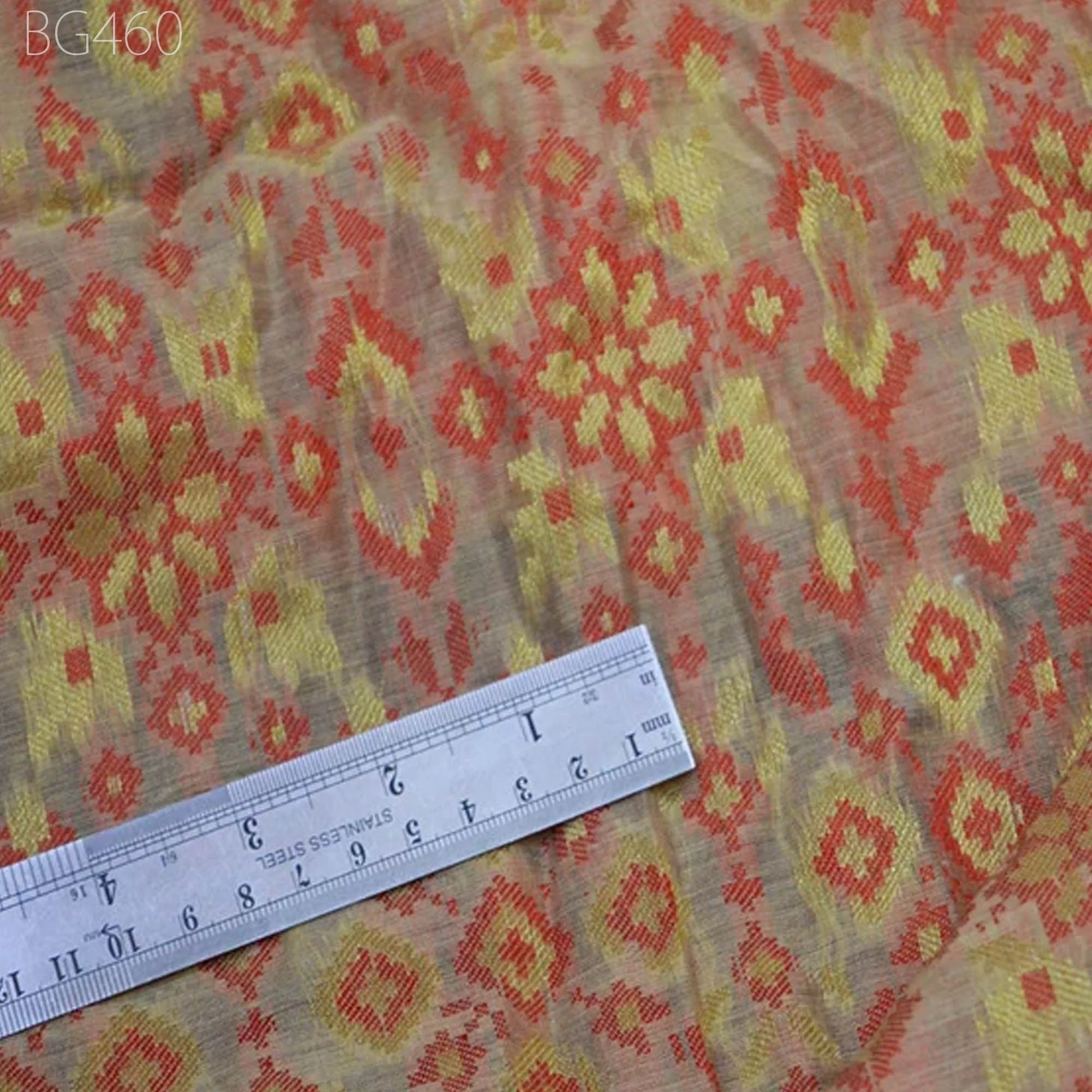 Bridesmaid Wedding Dress brocade by the Yard Fabric Banarasi Indian Chanderi Silk Home Furnishing Curtains Cushion Cover Banaras Brocade