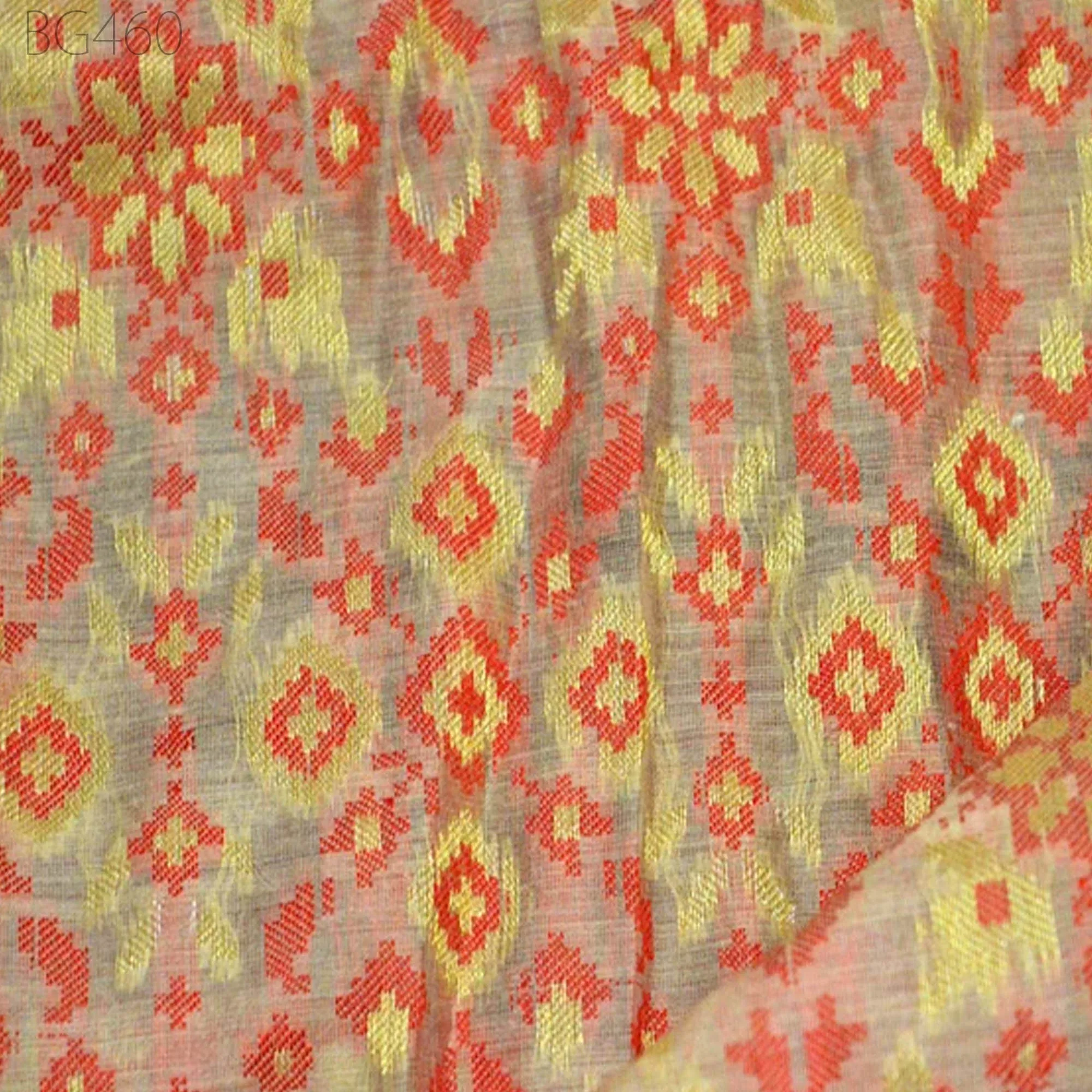 Bridesmaid Wedding Dress brocade by the Yard Fabric Banarasi Indian Chanderi Silk Home Furnishing Curtains Cushion Cover Banaras Brocade