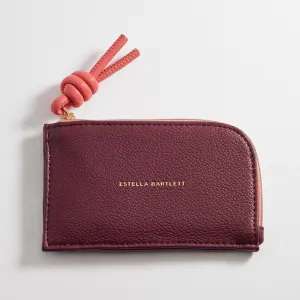 Burgundy Knot Card Wallet by Estella Bartlett