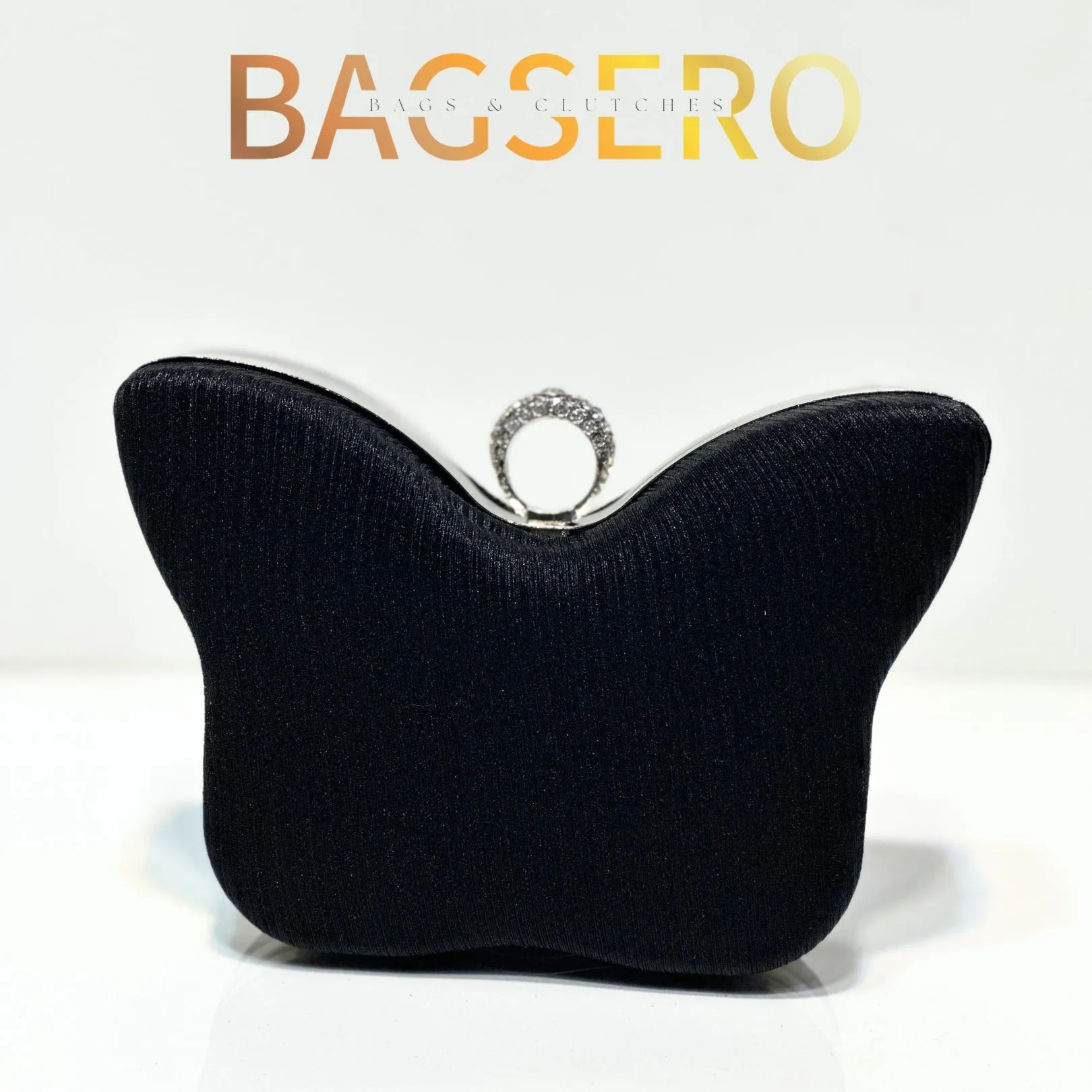 Butterfly Satin Clutch