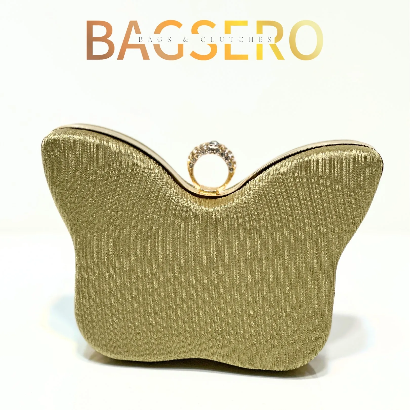 Butterfly Satin Clutch