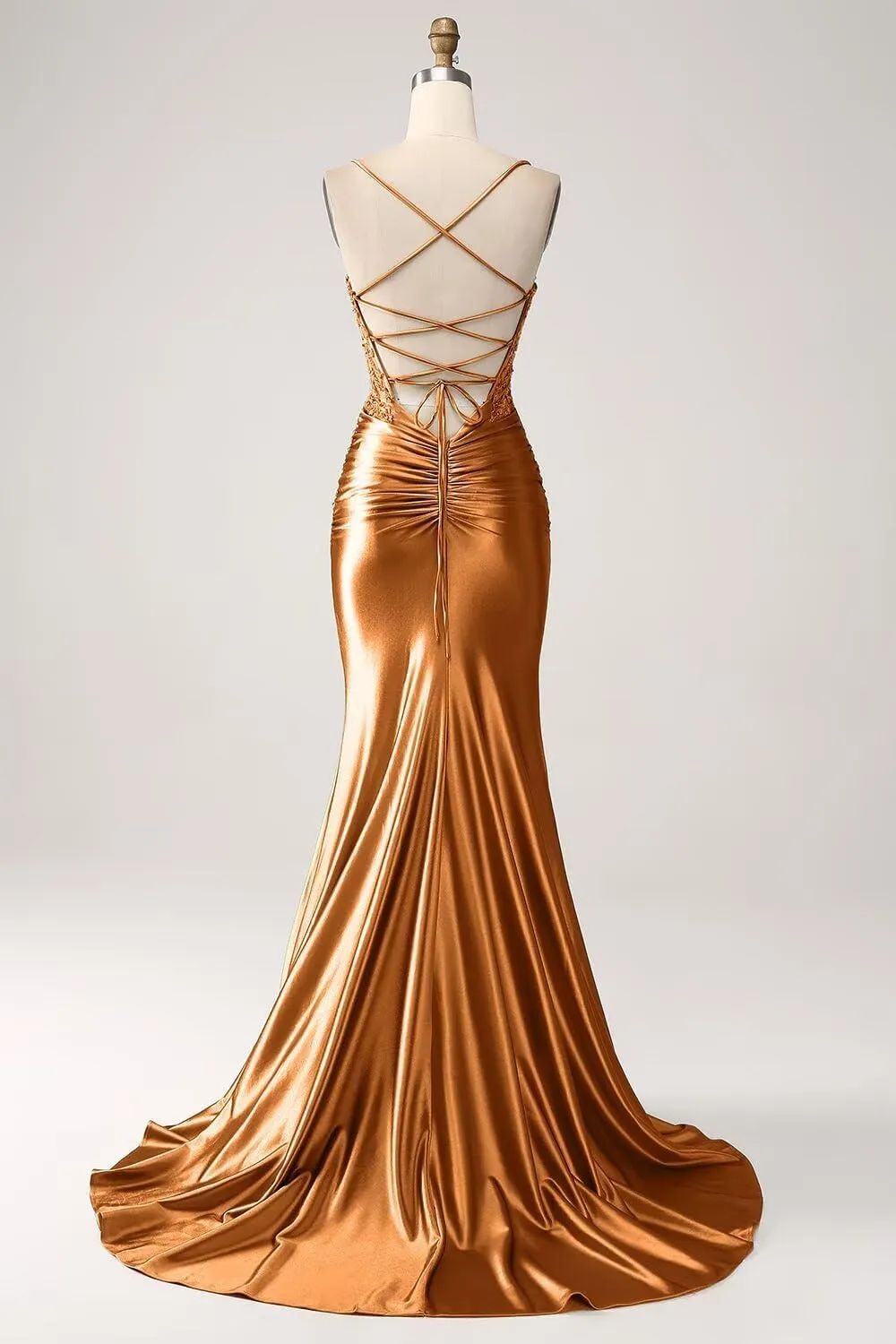 Cadoly Satin Mermaid Prom Dresses for Women 2025 Long Fitted Elegant Corset Formal Dresses and Evening Gown with Slit
