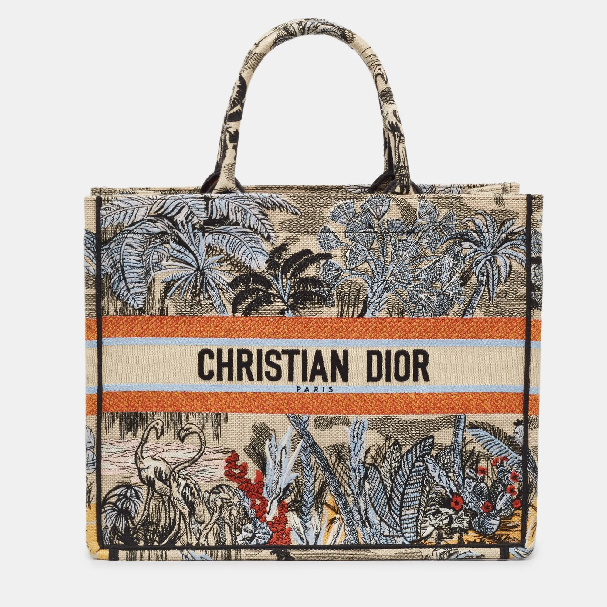 Canvas De Embroidered Multicolor quality Tropicalia Book High-trust Rich collection Large Tote Jouy Dior Top Toile