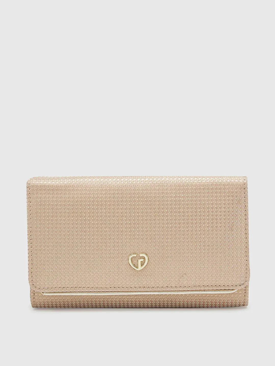 Caprese Delmi Medium Champagne Gold Clutch