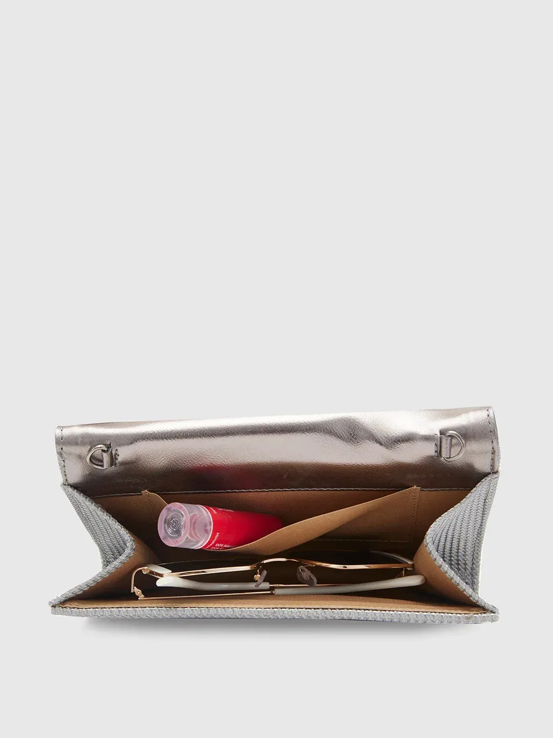 Caprese Delmi Medium Champagne Gold Clutch